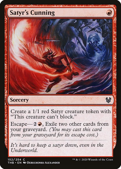 Satyr's Cunning - Theros Beyond Death #152 Magic: The Gathering card image