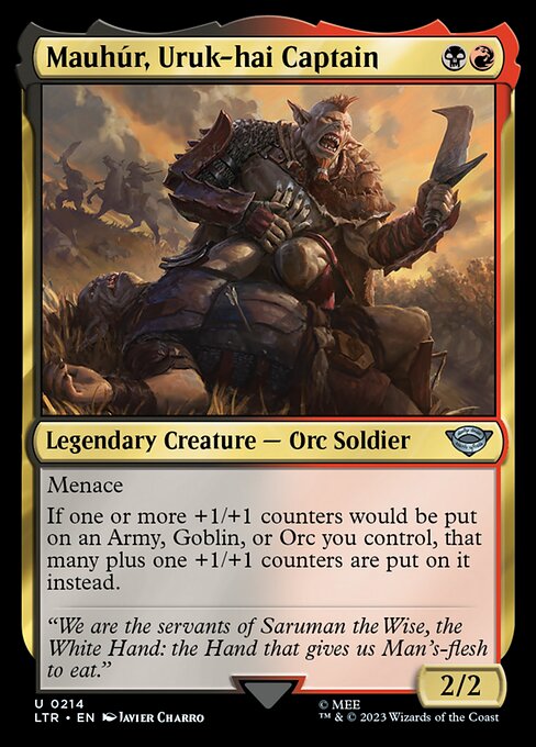 Mauh√∫r, Uruk-hai Captain The Lord of the Rings: Tales of Middle-earth Magic: The Gathering card image