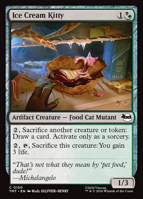 Ice Cream Kitty - Teenage Mutant Ninja Turtles #150 Magic: The Gathering card image