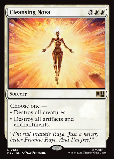 Cleansing Nova Marvel Super Heroes Commander Magic: The Gathering card image