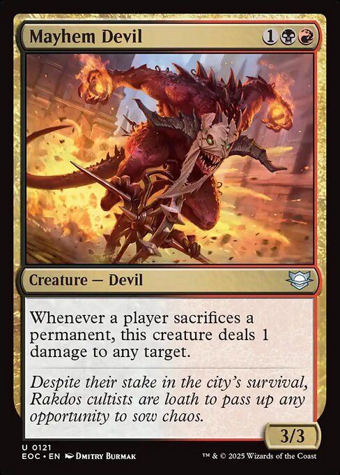 Mayhem Devil - Edge of Eternities Commander #121