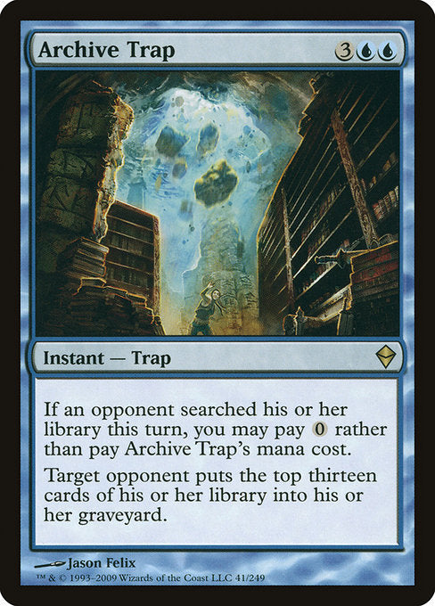 Archive Trap - Zendikar #41 Magic: The Gathering card image