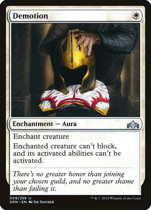 Demotion - Guilds of Ravnica #9 Magic: The Gathering card image