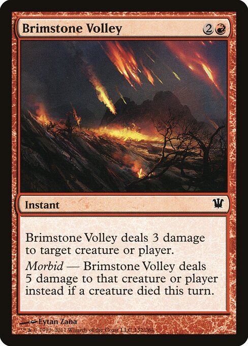 Brimstone Volley Innistrad Magic: The Gathering card image