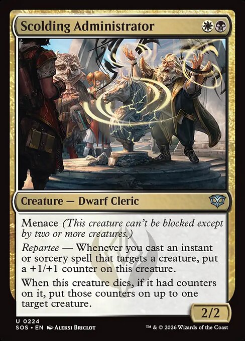 Scolding Administrator - Secrets of Strixhaven #224 Magic: The Gathering card image