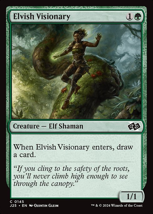 Elvish Visionary - Foundations Jumpstart #145 - Near Mint - Non-Foil