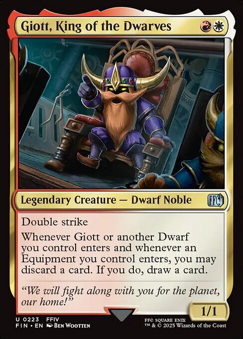Giott, King of the Dwarves - Final Fantasy #223 Magic: The Gathering card image
