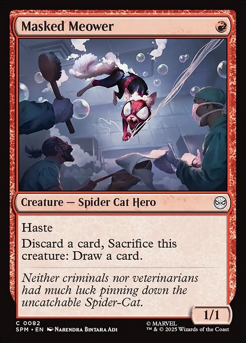 Masked Meower - Marvel's Spider-Man #82 Magic: The Gathering card image