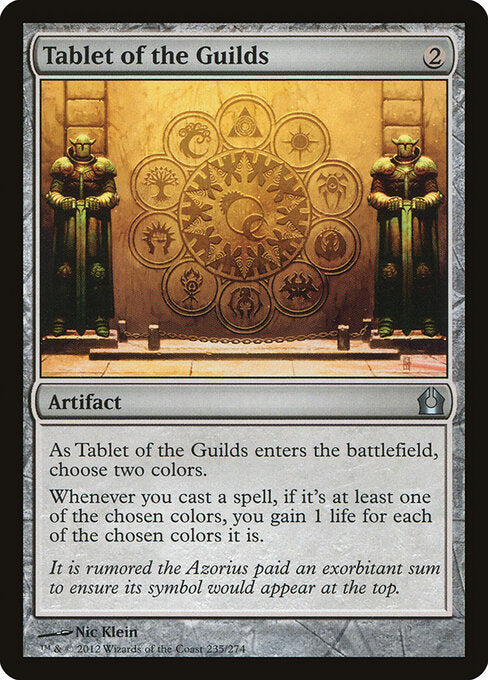 Tablet of the Guilds Return to Ravnica Magic: The Gathering card image