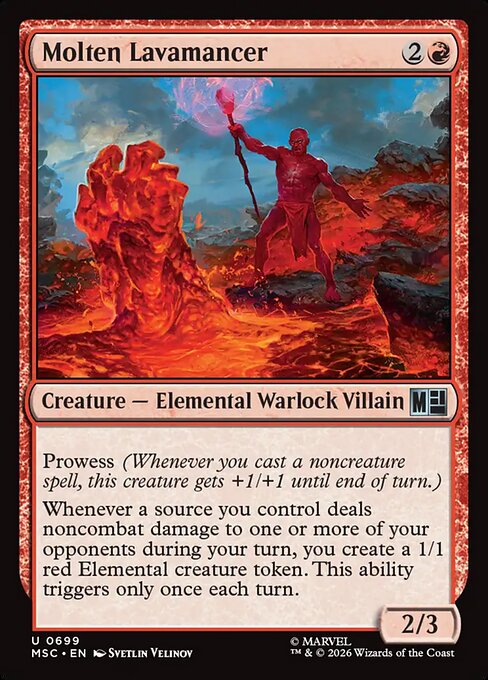 Molten Lavamancer Marvel Super Heroes Commander Magic: The Gathering card image