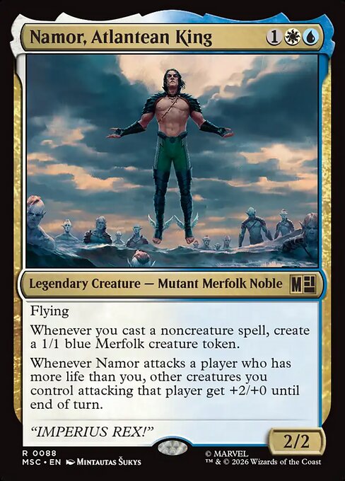 Namor, Atlantean King Marvel Super Heroes Commander Magic: The Gathering card image
