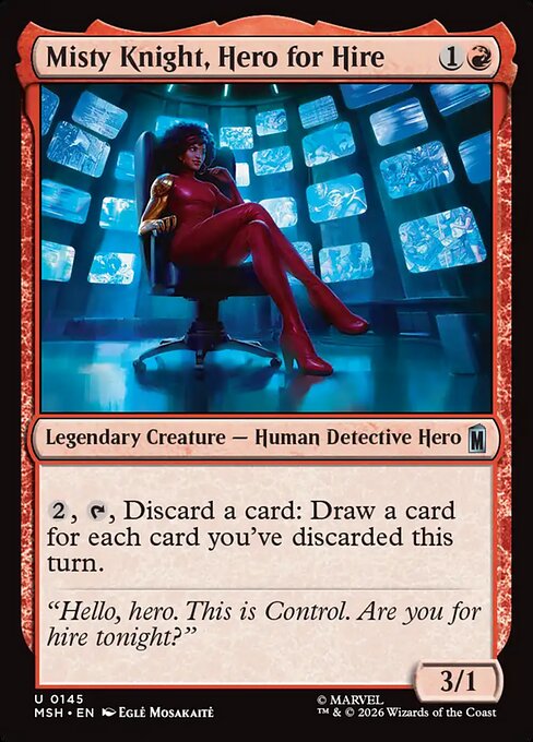Misty Knight, Hero for Hire Marvel Super Heroes Magic: The Gathering card image