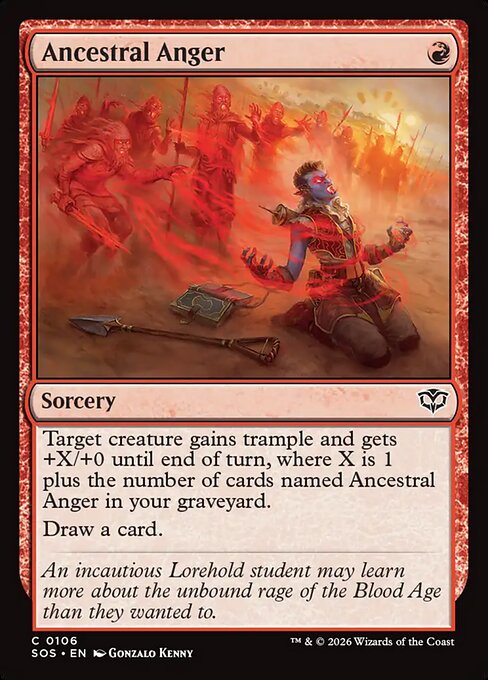 Ancestral Anger - Secrets of Strixhaven #106 Magic: The Gathering card image