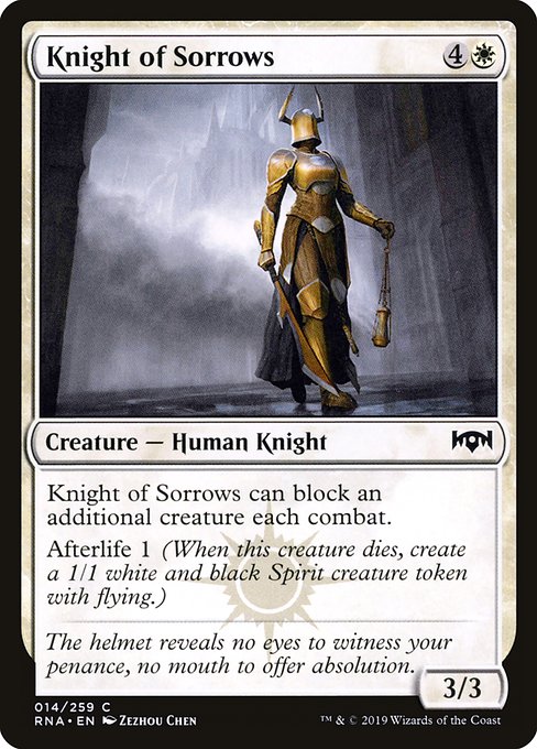 Knight of Sorrows - Ravnica Allegiance #14