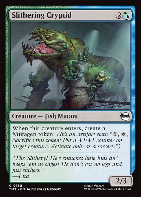 Slithering Cryptid Teenage Mutant Ninja Turtles Magic: The Gathering card image
