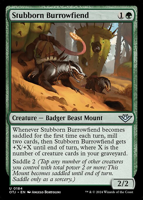 Stubborn Burrowfiend - Outlaws of Thunder Junction #184 Magic: The Gathering card image