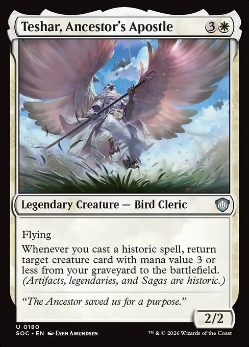 Teshar, Ancestor's Apostle - Secrets of Strixhaven Commander #180