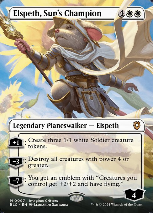 Elspeth, Sun's Champion Bloomburrow Commander Magic: The Gathering card image