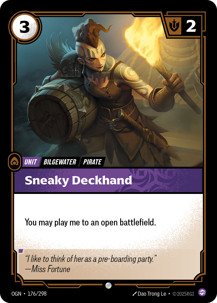 Sneaky Deckhand Riftbound card image