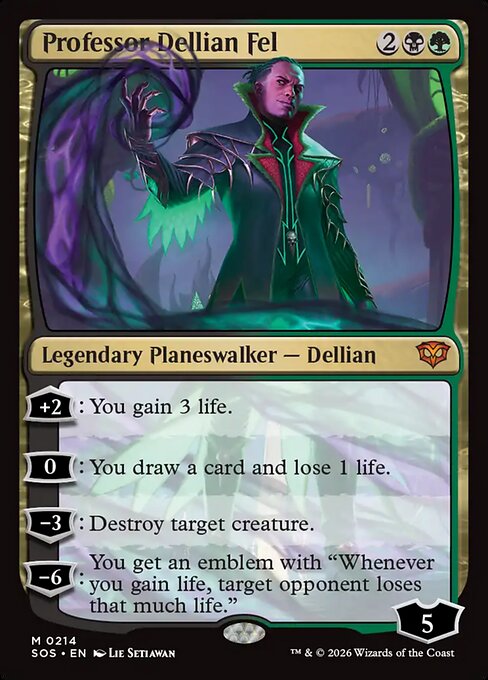 Professor Dellian Fel - Secrets of Strixhaven #214 Magic: The Gathering card image