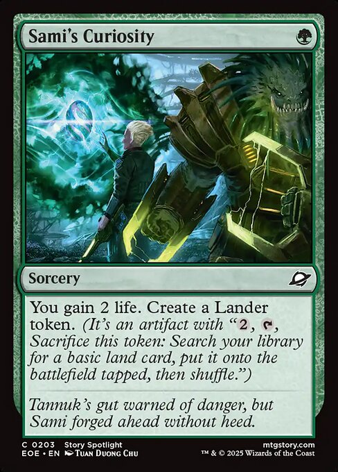 Sami's Curiosity - Edge of Eternities #203 Magic: The Gathering card image