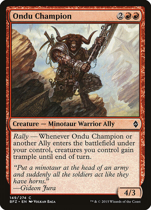 Ondu Champion Battle for Zendikar Magic: The Gathering card image