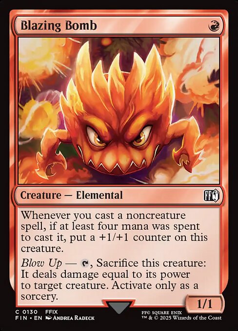 Blazing Bomb Final Fantasy Magic: The Gathering card image