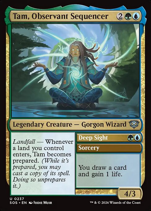 Tam, Observant Sequencer // Deep Sight - Secrets of Strixhaven #237 Magic: The Gathering card image