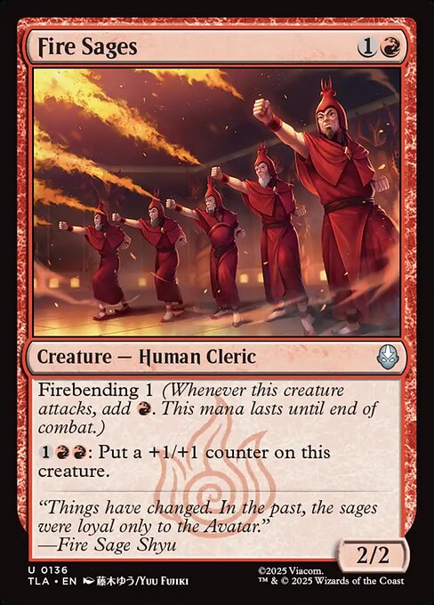 Fire Sages - Avatar: The Last Airbender #136 Magic: The Gathering card image