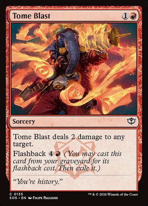 Tome Blast Secrets of Strixhaven Magic: The Gathering card image
