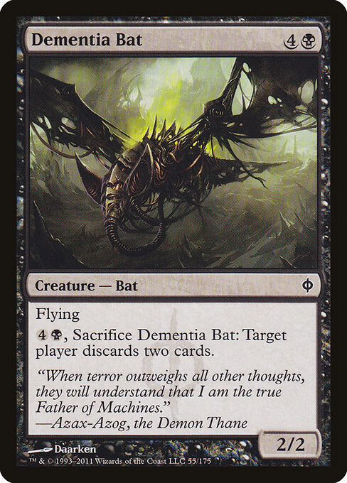 Dementia Bat New Phyrexia Magic: The Gathering card image