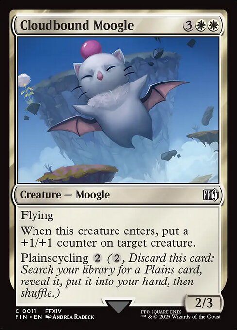 Cloudbound Moogle Final Fantasy Magic: The Gathering card image