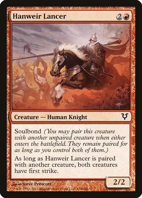 Hanweir Lancer - Avacyn Restored #138 Magic: The Gathering card image