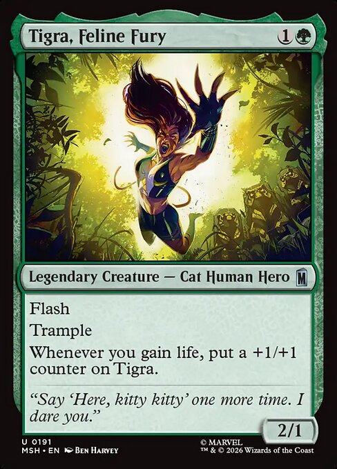 Tigra, Feline Fury Marvel Super Heroes Magic: The Gathering card image