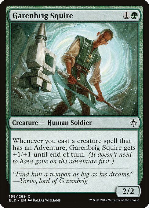 Garenbrig Squire Throne of Eldraine Magic: The Gathering card image