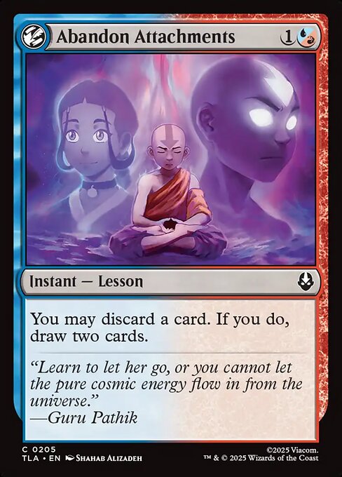 Abandon Attachments - Avatar: The Last Airbender #205 Magic: The Gathering card image