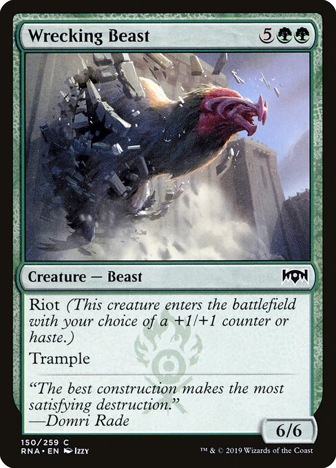 Wrecking Beast Ravnica Allegiance Magic: The Gathering card image