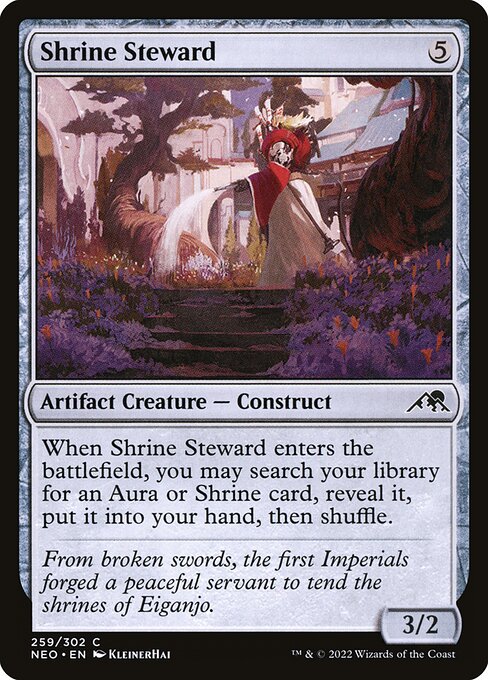 Shrine Steward - Kamigawa: Neon Dynasty #259 Magic: The Gathering card image