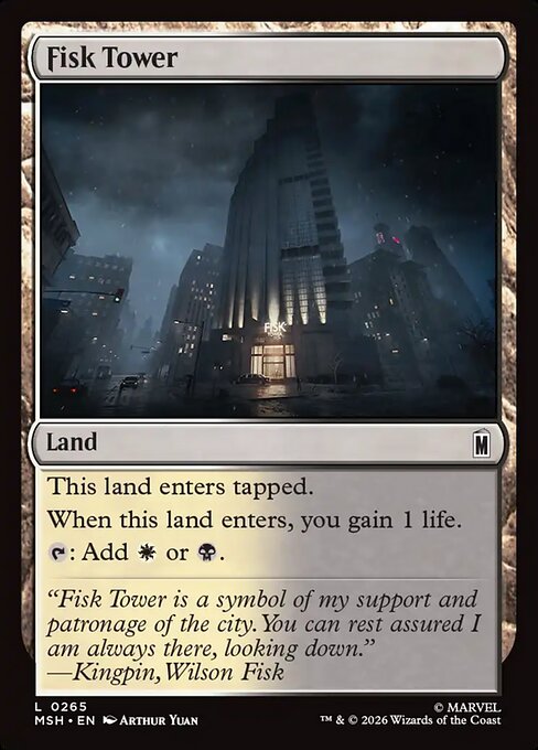 Fisk Tower Marvel Super Heroes Magic: The Gathering card image