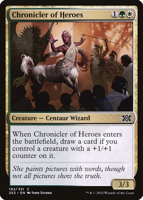 Chronicler of Heroes - Double Masters 2022 #193 - Near Mint - Foil