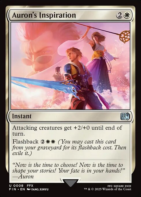 Auron's Inspiration Final Fantasy Magic: The Gathering card image