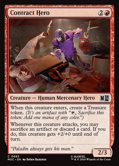 Contract Hero Marvel Super Heroes Commander Magic: The Gathering card image