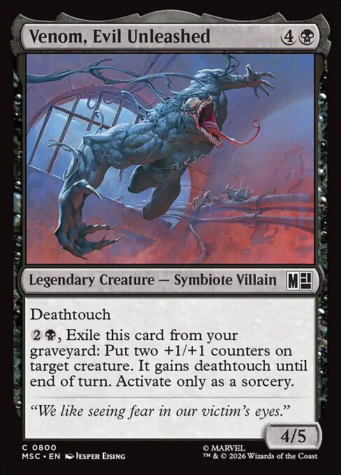 Venom, Evil Unleashed - Marvel Super Heroes Commander #800 (Foil)