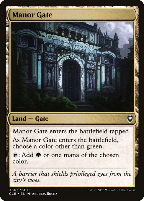 Manor Gate - Commander Legends: Battle for Baldur's Gate #356