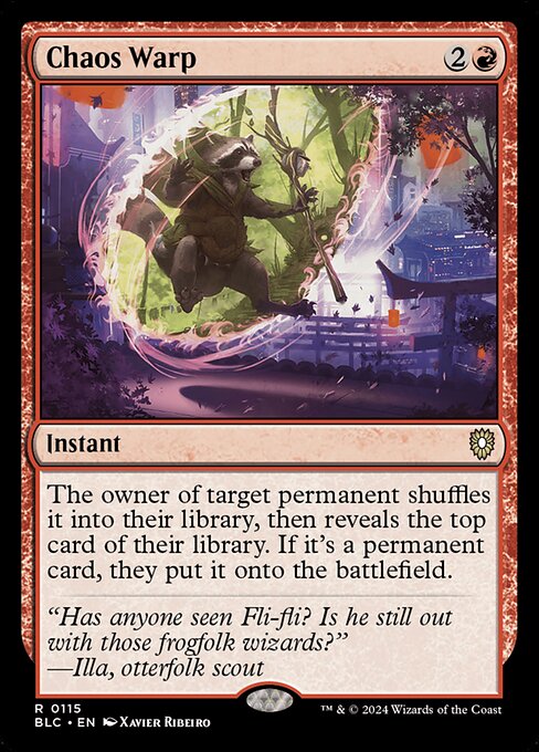 Chaos Warp Bloomburrow Commander Magic: The Gathering card image