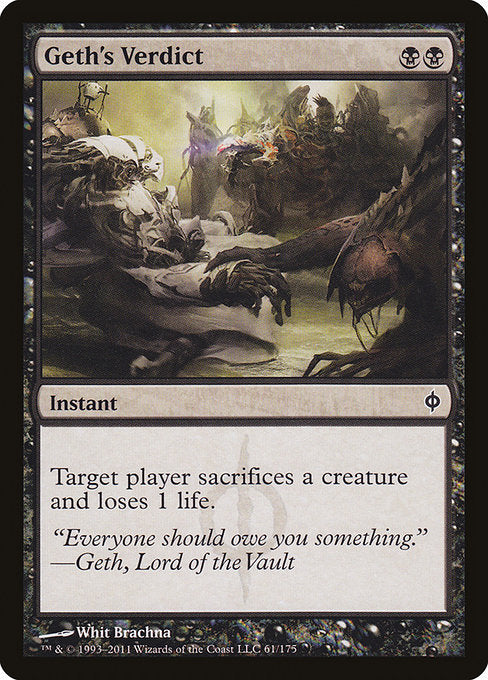 Geth's Verdict - New Phyrexia #61 Magic: The Gathering card image