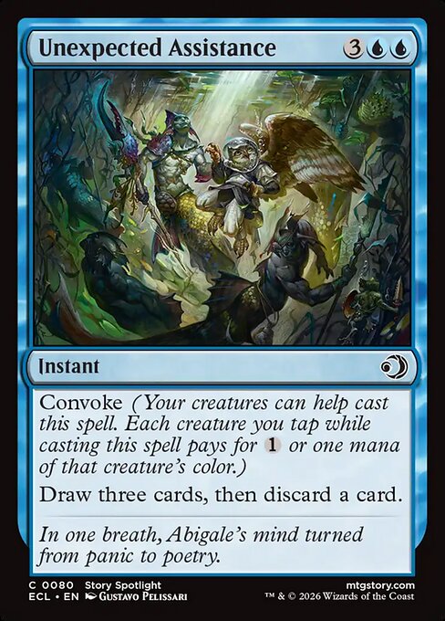 Unexpected Assistance Lorwyn Eclipsed Magic: The Gathering card image