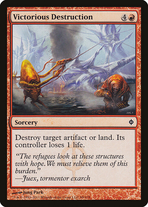 Victorious Destruction New Phyrexia Magic: The Gathering card image