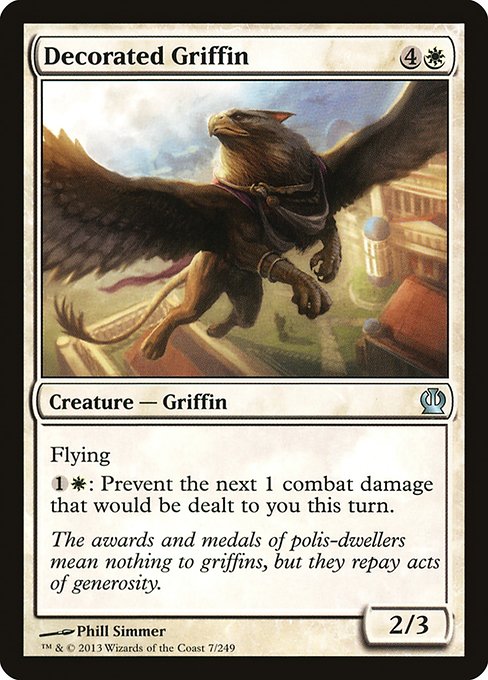 Decorated Griffin - Theros #7 Magic: The Gathering card image