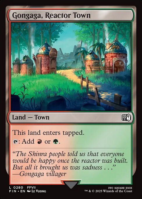 Gongaga, Reactor Town - Final Fantasy #280 Magic: The Gathering card image